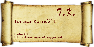 Torzsa Kornél névjegykártya