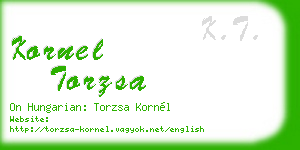 kornel torzsa business card