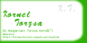 kornel torzsa business card